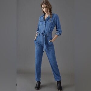 Pilcro and the Letterpress Anthropologie Relaxed Denim Jumpsuit Size Women’s 2X